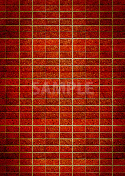 赤茶色のレンガが並ぶパターン背景A4サイズ（縦長）