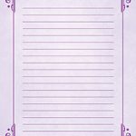 紫色の飾り枠と罫線のA4サイズ背景素材