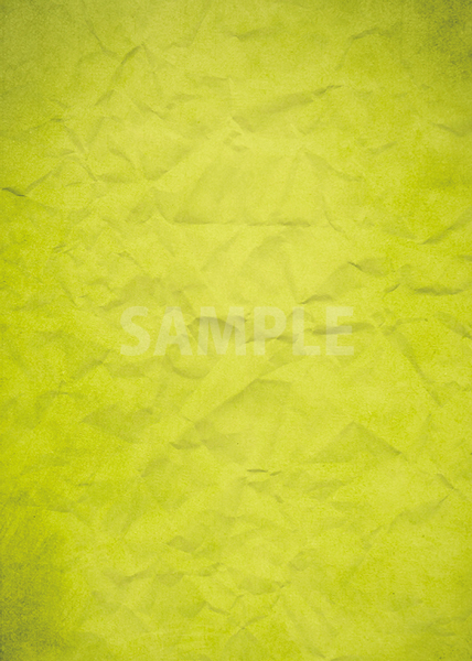 黄色のくしゃくしゃな紙のA4サイズ背景素材