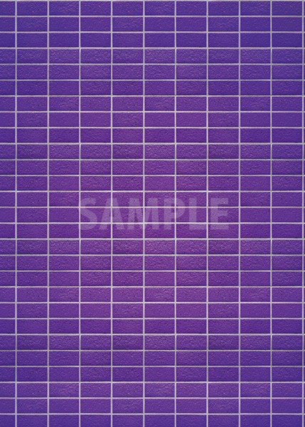 綺麗に整列する紫色のレンガのA4サイズ背景素材