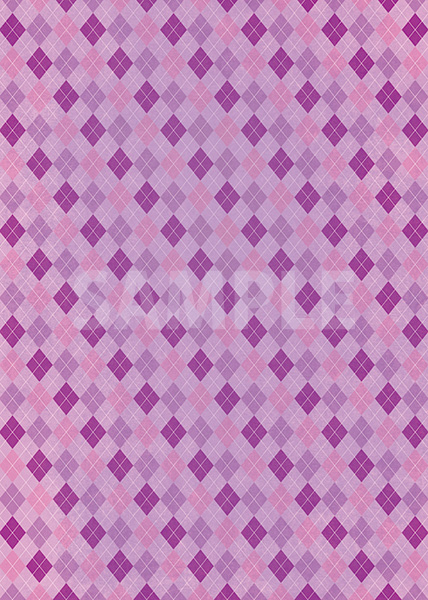 紫色のアーガイルチェック柄のA4サイズ背景素材
