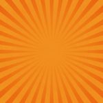 オレンジ色の集中線のA4サイズ背景素材