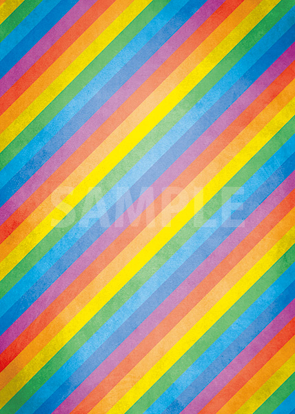 淡い虹色の斜線A4サイズ背景素材