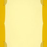 四隅に黄色い葉っぱのイラストが飾られたA4サイズ背景素材