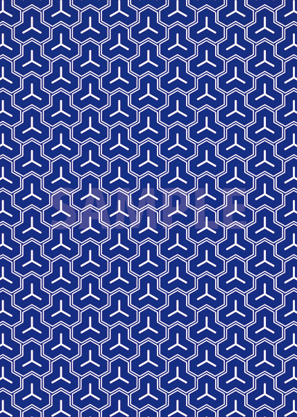 紺色の毘沙門亀甲・和柄のA4サイズ背景素材