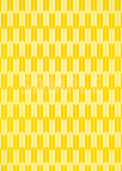黄色の矢絣・和柄のA4サイズ背景素材
