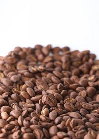 コーヒ豆が下2/3に広がるA4サイズ背景素材