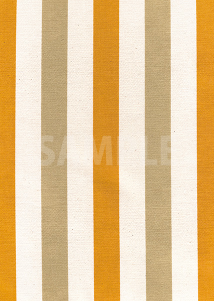 オレンジ・白・茶色のストライプ柄の生地のA4サイズ背景素材