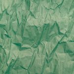 緑色のくしゃくしゃな紙のA4サイズ背景素材