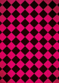 ピンクと黒色のハーリキンチェック柄のA4サイズ背景素材