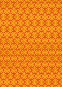 オレンジ色のサークル柄A4サイズ背景素材