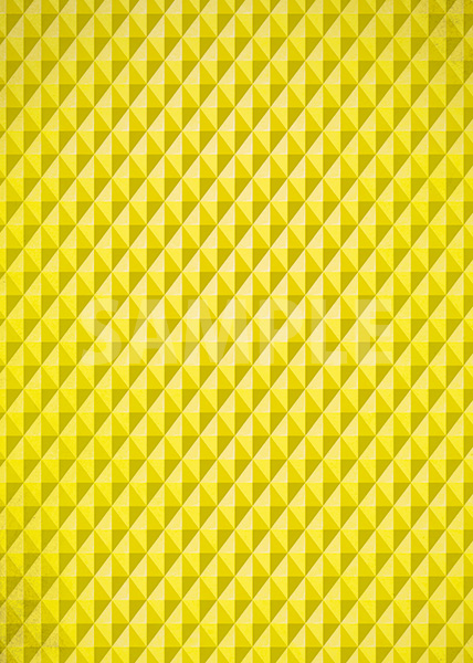 黄色の三角が並び立体的に見えるA4サイズ背景素材