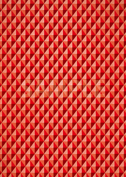 赤色の三角が並び立体的に見えるA4サイズ背景素材