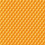 オレンジ色の三角が並び立体的に見えるA4サイズ背景素材