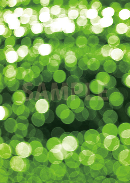 緑色にボヤケて光るA4サイズ背景素材データ