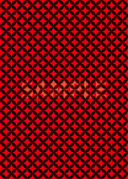 黒と赤の七宝柄A4サイズ背景素材データ