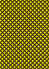 黒と黄色の七宝柄A4サイズ背景素材データ