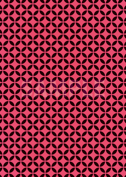 黒とピンク色の七宝柄A4サイズ背景素材データ