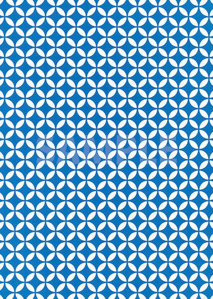 青と白の七宝柄A4サイズ背景素材データ