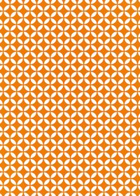白とオレンジ色の七宝柄A4サイズ背景素材データ
