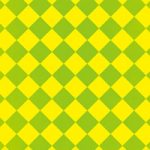 黄色と緑色のハーリキンチェック柄A4サイズ背景素材