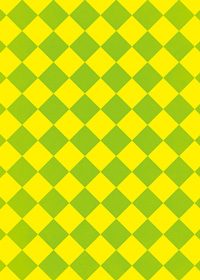 黄色と緑色のハーリキンチェック柄A4サイズ背景素材