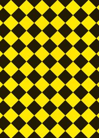 黒色と黄色のハーリキンチェック柄A4サイズ背景素材