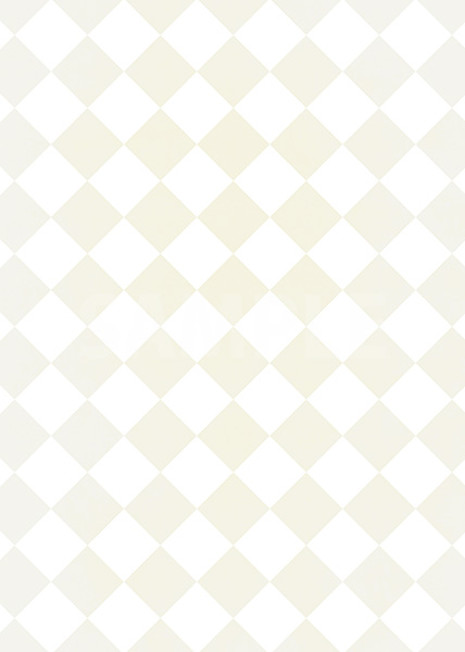 白色と薄いベージュのハーリキンチェック柄A4サイズ背景素材