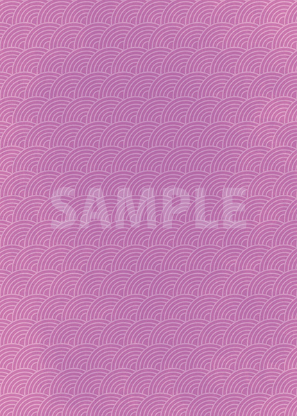 斜めに傾いた紫色の青海波柄A4サイズ背景素材