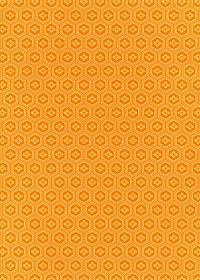 オレンジ色の亀甲柄A4サイズ背景素材