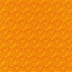 オレンジ色の唐草模様柄A4サイズ背景素材