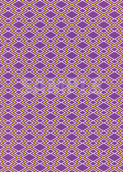 紫と黄色の松皮菱柄A4サイズ背景素材