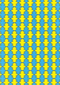 青と黄色の松皮菱柄A4サイズ背景素材