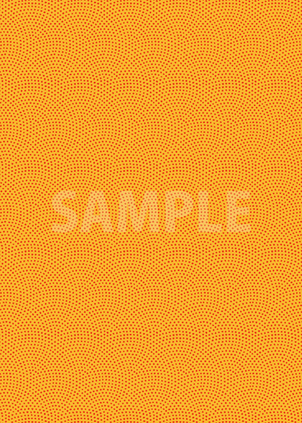 オレンジ色の鮫小紋模様・和柄のA4サイズ背景素材
