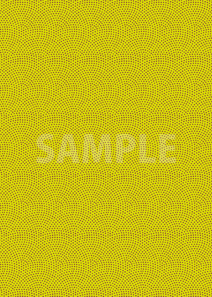 黄緑色と茶色の鮫小紋模様・和柄のA4サイズ背景素材