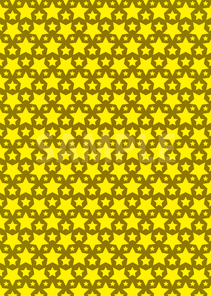 黄色の星が並ぶA4サイズ背景素材