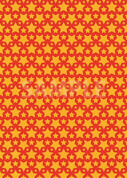 オレンジ色の星が並ぶA4サイズ背景素材