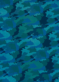 青色の迷彩柄のA4サイズ背景素材 | 【無料・商用可能】A4サイズ 背景