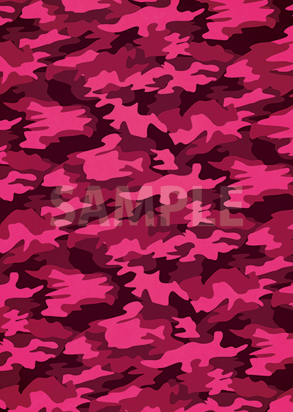 ピンクと黒の迷彩・カモフラージュ柄のA4サイズ背景素材