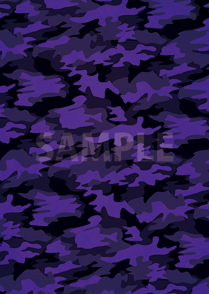 紫と黒の迷彩・カモフラージュ柄のA4サイズ背景素材