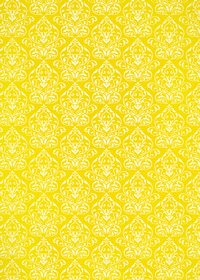 黄色のダマスク柄壁紙のA4サイズ背景素材