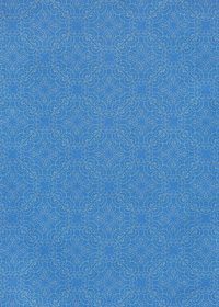 青色のアラベスク柄のA4サイズ背景素材