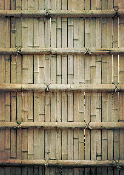 茶色の竹垣のA4サイズ背景素材