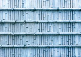青色の竹垣のA4サイズ背景素材