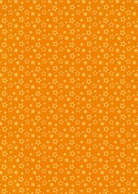 オレンジ色の星型が散らばるA4サイズ背景素材