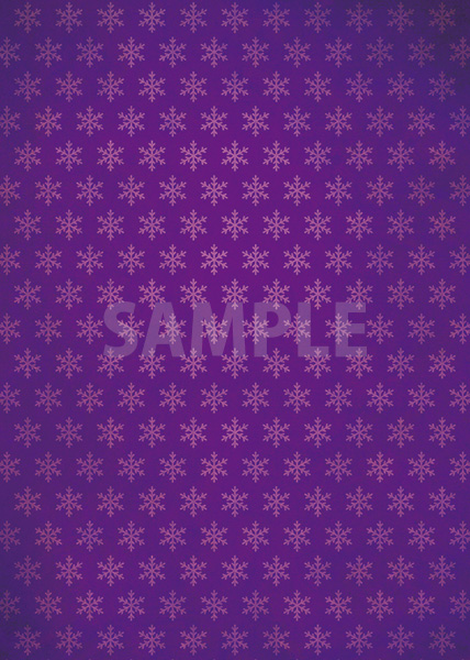 紫色の雪の結晶柄A4サイズ背景素材