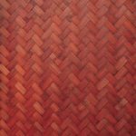 赤色に着色した木板が組み合うテクスチャーA4サイズ背景素材