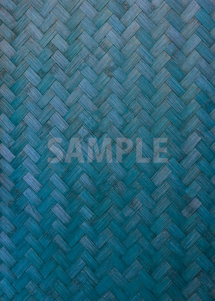 青色に着色した木板が組み合うテクスチャーA4サイズ背景素材