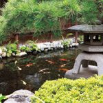 日本庭園のA4サイズ背景素材
