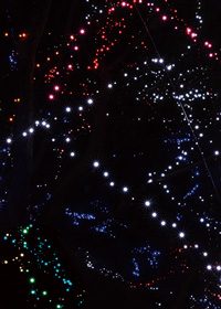 キラキラと星のように光るイルミネーションのA4サイズ背景素材